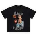 ASAP Flocko Tribute Graphic T-shirt featuring ASAP Rocky collage in grayscale with bold block lettering