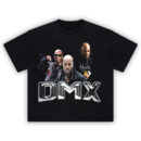 DMX graphic T-shirt with vintage-style collage of the legendary rapper in oversized streetwear design