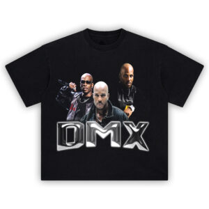 DMX graphic T-shirt with vintage-style collage of the legendary rapper in oversized streetwear design
