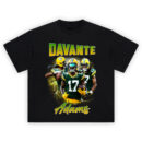 Davante Adams Route King Tee featuring collage of WR #17 in Packers uniform with energy background effect