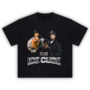 Ice Cube T-Shirt featuring bold graphic of the West Coast hip-hop icon in classic N.W.A and solo poses