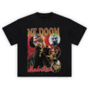 MF DOOM Madvillain T-Shirt featuring collage of masked portraits and Madvillain text