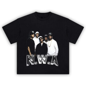 NWA graphic T-shirt featuring the legendary West Coast rap group in a bold vintage design