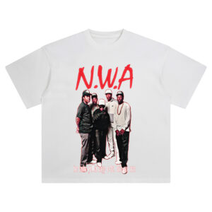 NWA Legends Compton Crew T-shirt featuring group photo of Ice Cube, Eazy-E, Dr. Dre, MC Ren, and DJ Yella