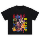 ASAP Rocky T-Shirt with fire and lightning collage of the Harlem rap and fashion icon