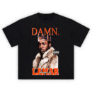 DAMN Kendrick Lamar Shirt with Kendrick in crown and fur, inspired by DAMN album cover