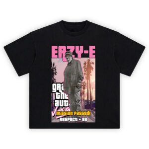 Eazy E GTA Shirt with Grand Theft Auto design and Compton streetwear style