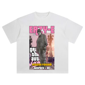 Eazy E GTA Shirt with Grand Theft Auto design and Compton streetwear style