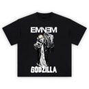 Eminem Godzilla Shirt featuring black-and-white Eminem with boombox