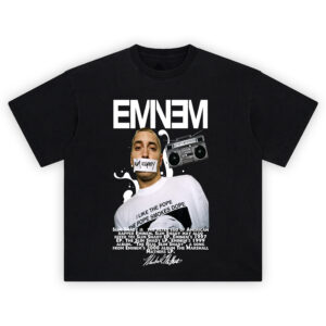 Slim Shady Eminem Shirt with black-and-white design and vintage rap aesthetic