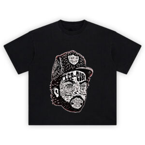 Ice Cube Shirt graffiti design with rap lyrics and bold black-and-white art