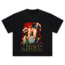 Migos T-Shirt with fiery collage of Quavo, Offset, and Takeoff in bold hip-hop tribute