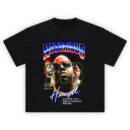 Notorious BIG Harsh Realities Graphic T-shirt with neon lettering and Biggie collage plus rap lyrics