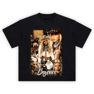 Beyoncé Cowboy Carter Tour Shirt Rodeo Queen Collage featuring Beyoncé in various western-inspired outfits and cowboy hats