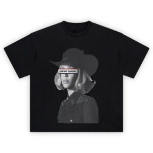 Beyoncé Cowboy Carter Western Censor Bar Shirt featuring grayscale portrait with bold censor bar