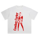 Beyoncé Cowboy Carter Pin-Up Fantasy Shirt in red pop art style with bold text