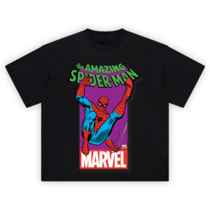 Spider-Man Classic Marvel Graphic T-shirt delivers retro web-slinger energy and vintage comic book heat.