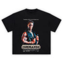 Commando Shirt featuring bold Schwarzenegger action hero movie art