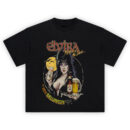 Elvira Mistress of the Dark Shirt featuring Halloween 1991 beer promo design