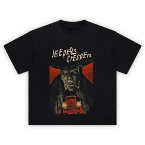 Jeepers Creepers Shirt featuring Creeper monster and killer truck artwork