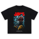 Jaws Shirt featuring terrifying shark attack movie scene artwork