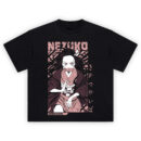 Demon Slayer Nezuko Kamado Anime T Shirt with manga art of Nezuko in action pose