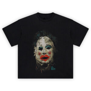 Graphic of Leatherface mask from Texas Chainsaw Massacre Leatherface Mask T Shirt