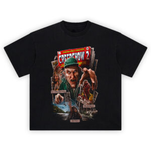 Creepshow 2 Horror Comic Graphic T-Shirt with full-color artwork of Creepshow ghoul and horror comic elements
