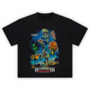 Halloween III Season of the Witch Retro Horror Tee featuring glowing masks, dead bodies, and Silver Shamrock chaos