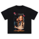 My M3GAN and Me Vintage Horror Graphic T-Shirt featuring retro-style killer doll with tagline "She’s more than a toy... she’s family!"