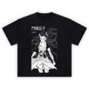 Nezuko Awakened Demon Form T-Shirt featuring horned demon version of Nezuko Kamado
