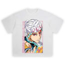 Tengen Uzui Sound Hashira T-Shirt with flamboyant portrait and gemstone headband