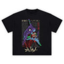 Evangelion Unit 01 Berserk Mode T-Shirt with berserk mode battle damage and teeth exposed