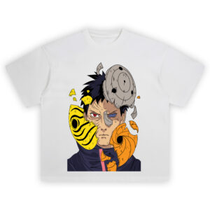 Obito Mask Shirt – Shattered Spiral Reveal Graphic Tee