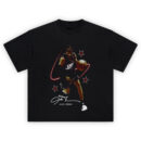 Allen Iverson Sixers Legend T Shirt featuring Iverson dribbling in vintage NBA art style