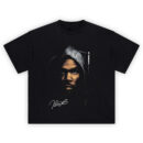 Kevin Durant Grim Reaper Shirt with intense portrait and reaper-style scythe silhouette on black