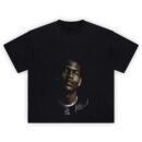 Anthony Edwards Shirt portrait with gold highlight, AE pendant, and signature mark