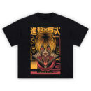 Female Titan Attack on Titan Tech Design T Shirt with cyber-anatomical art and intense detail