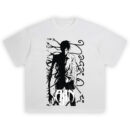 Ajin Kei Nagai Shadow Spirit T Shirt featuring black-and-white split artwork of Kei Nagai and his Ajin ghost