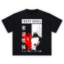 Tokyo Ghoul Split Face Kaneki T Shirt featuring half-human and half-ghoul Ken Kaneki art