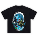 Squirtle Water Hashira T Shirt featuring Squirtle in Demon Slayer Tanjiro outfit with water katana