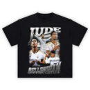 Jude Bellingham Real Madrid shirt collage with chrome text and kit details