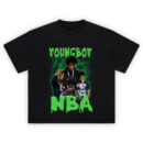 NBA YoungBoy Slime Green Collage T Shirt featuring multiple portraits with slime NBA lettering