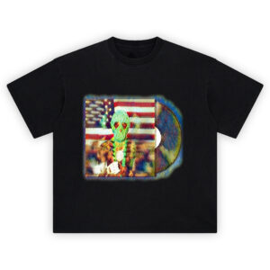 NBA YoungBoy Masa Tour Limited Edition CD T Shirt with ski mask and flag background