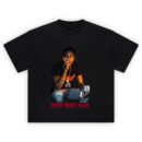 NBA YoungBoy Never Broke Again T Shirt featuring YoungBoy seated with money and bold red text
