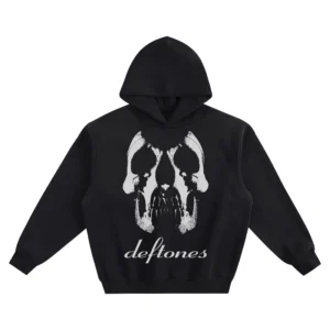 Deftones Blackout Skull Hoodie