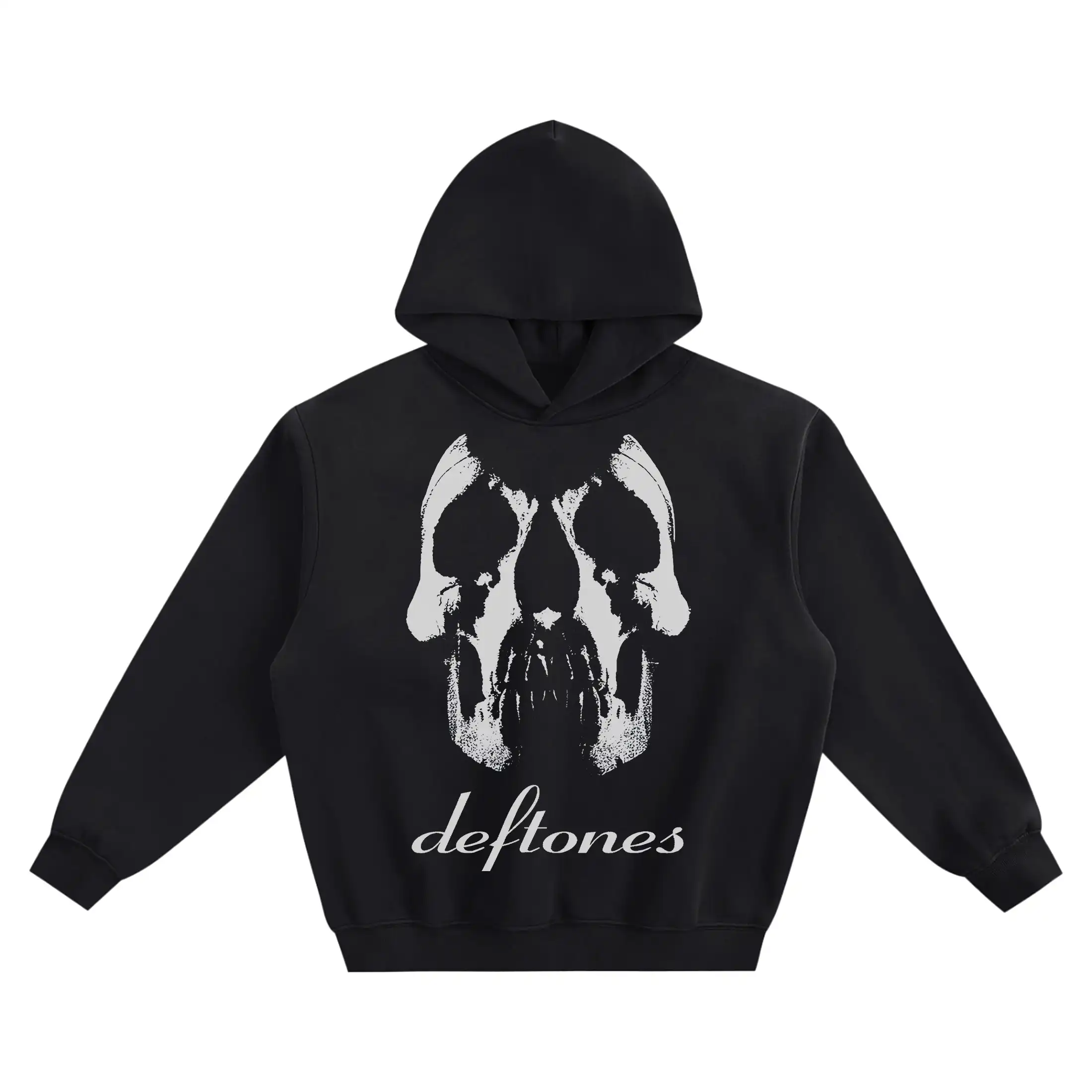 Deftones Blackout Skull Hoodie