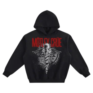 Motley Crue Graphic Hoodie – Dr. Feelgood Serpent Artwork