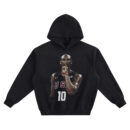 Kobe Bryant Hoodie with Kobe Bryant in a Team USA jersey, finger-to-lips “shhh” gesture, and number 10 on black