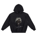 Justin Jefferson Big Face Hoodie graphic showing a smiling close-up portrait wearing a white “MINNESOTA” beanie with Vikings logo patch and a large “Justin Jefferson” signature on a black hoodie.